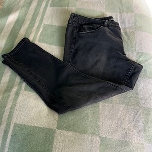 Universal Thread mid-rise straight leg - pre-distressed black w/stretch denim